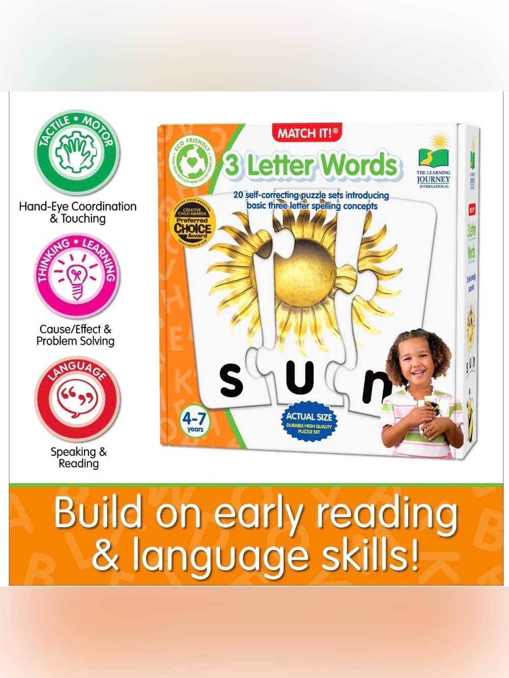 MATCH IT! 3 Letter Words Puzzle - Complete Set